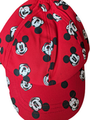 Cotton Disney Mickey Mouse Printed Baseball Cap- Red
