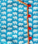 Full sleeves Elephant Motif Print Angarkha Kurta with Dhoti- Sky blue