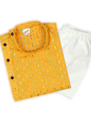 Boys cotton Kurta with Dhoti- Golden Thread Work