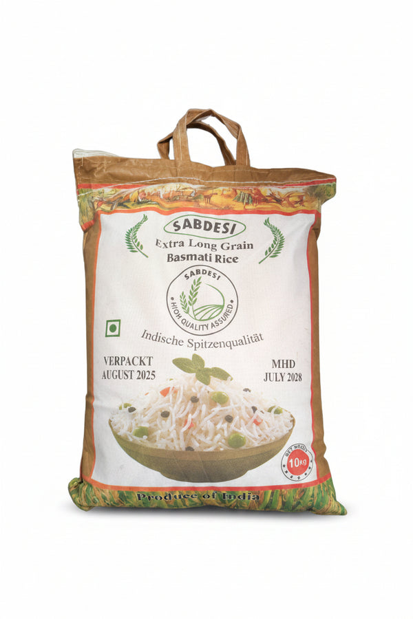 SABDESI Extra Long Grain Basmati Rice 10 Kg